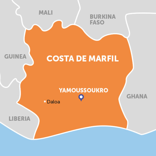 Mapa Costa de Marfil